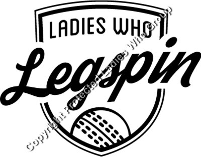 Ladies Who Legspin Logo Black